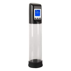   Pompa per Pene Automatica Mister Boner con Display Digitale e Batteria Integrata (Trasparente-Nera)