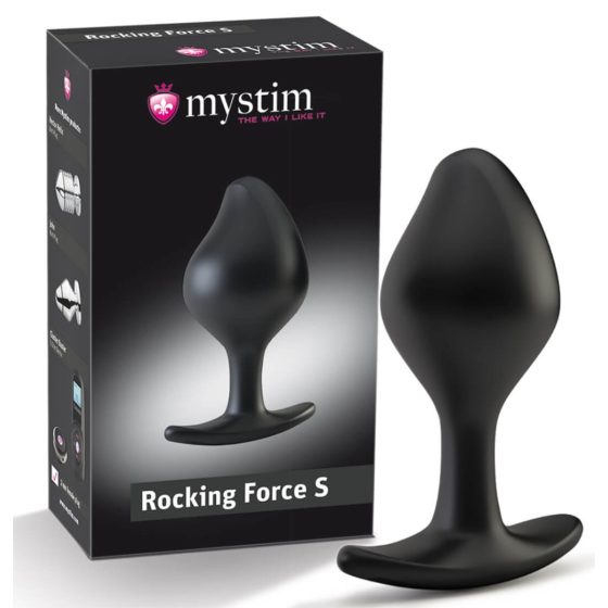 Mystim Rocking Force S - Dildo a cono elettrico - piccolo (nero)