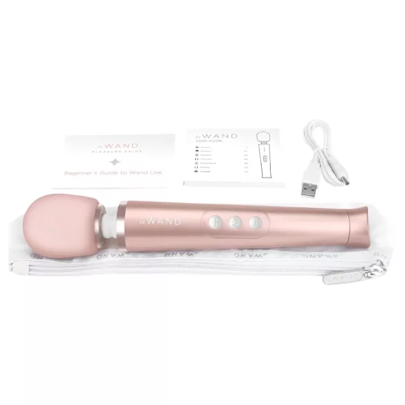 Le Wand Petite - vibratore massaggiante elegante - rosa oro