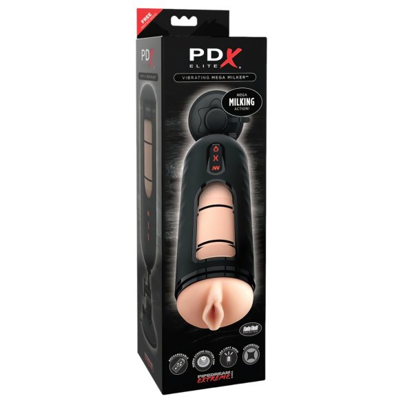 PDX Elite Mega Milker - masturbatore vibrante nero