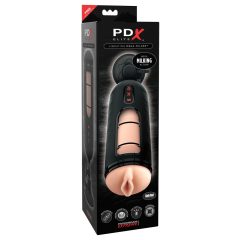   PDX Elite Mega Milker - masturbatore per figa con testa di pene vibrante (nero)