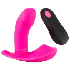   SMILE - vibratore indossabile ricaricabile con telecomando - silicone rosa
