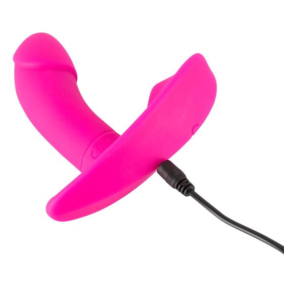Vibratore ricaricabile con telecomando SMILE Panty per slip (rosa)