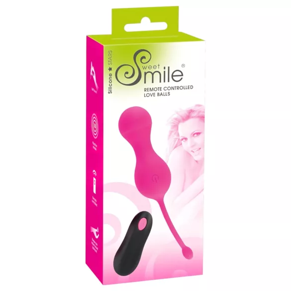 SMILE - ovetto vibrante ricaricabile telecomandato - silicone rosa