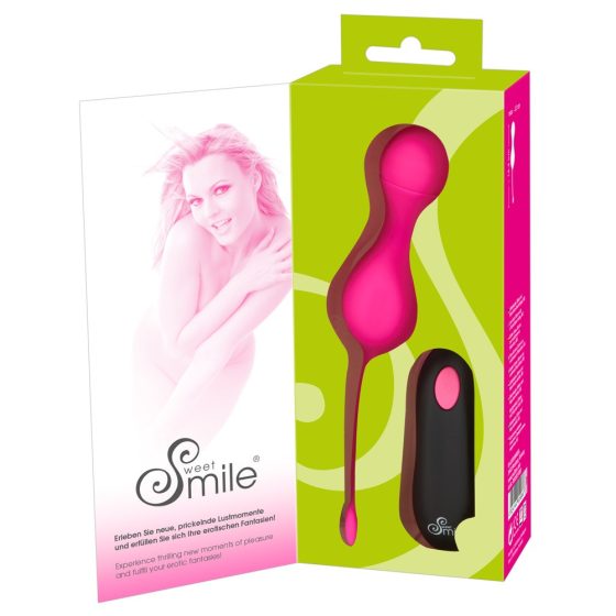 Palline dell'Amore Smile - Uovo Vibrante Ricaricabile con Telecomando (Rosa)
