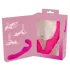 Double2Teaser - vibratore strap-on senza cintura - silicone rosa