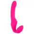 Double2Teaser - vibratore strap-on senza cintura - silicone rosa
