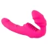 Double2Teaser - vibratore strap-on senza cintura - silicone rosa