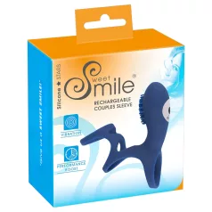   SMILE Couple - anello fallico vibrante ricaricabile - silicone blu