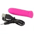 SMILE - mini vibratore bullet ricaricabile potente - silicone rosa
