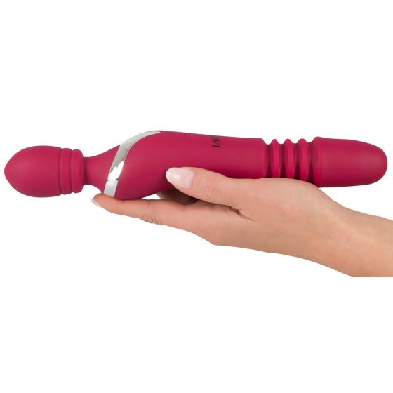Vibratore massaggiante multifunzionale Javida con tecnologia thrusting (rosso)