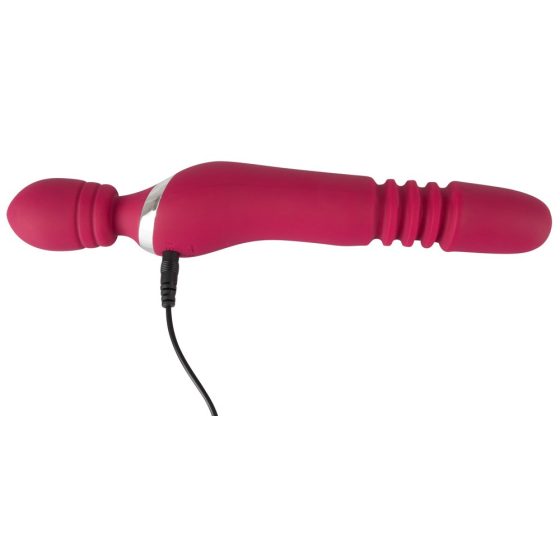 Vibratore massaggiante multifunzionale Javida con tecnologia thrusting (rosso)