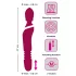Javida Thrusting - vibratore massaggiante 3 in 1 (rosso)
