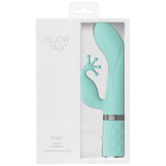 Pillow Talk Kinky - vibratore punto G ricaricabile con 2 motori (turchese)