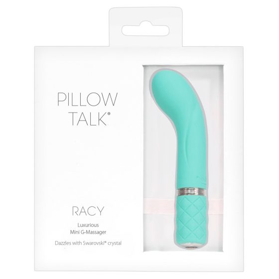 Vibratore Punto-G Ricaricabile 'Pillow Talk Racy' con Cristallo Swarovski - Slim per Principianti (Turchese)