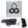 HOT Octopuss JETT - vibratore glande con 2 motori - nero