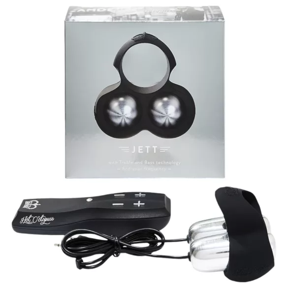 HOT Octopuss JETT - vibratore glande con 2 motori - nero