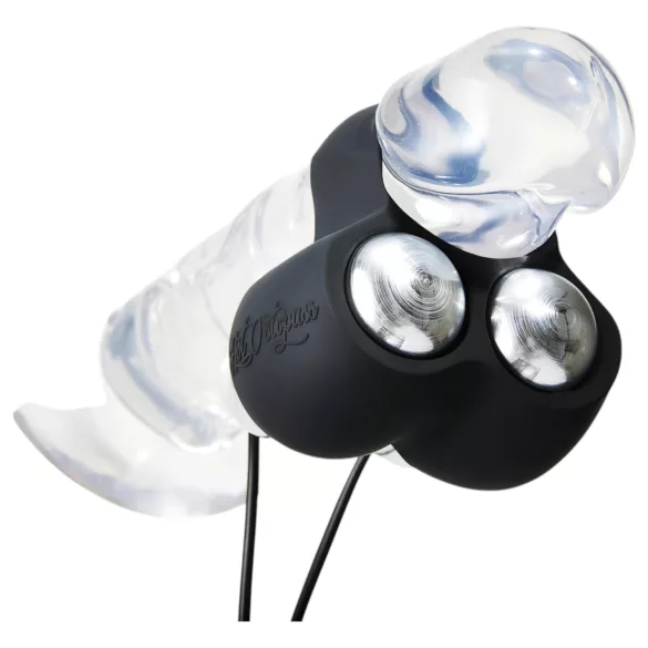 HOT Octopuss JETT - vibratore glande con 2 motori - nero