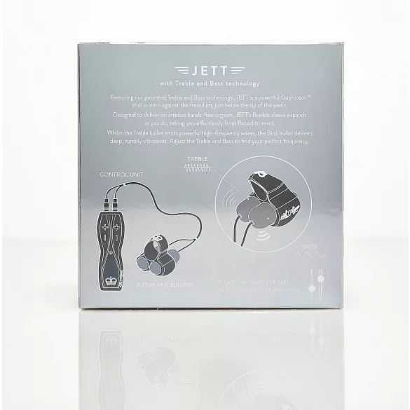 HOT Octopuss JETT - vibratore glande con 2 motori - nero