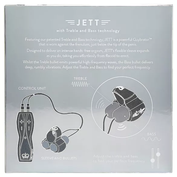 HOT Octopuss JETT - vibratore glande con 2 motori - nero