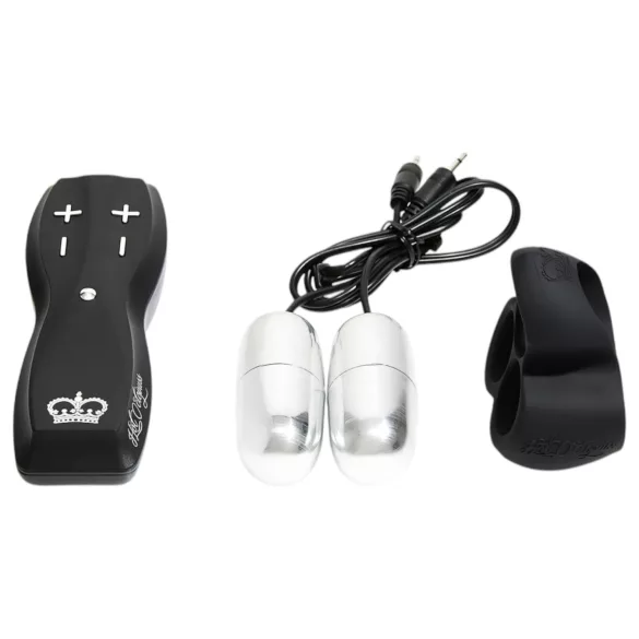 HOT Octopuss JETT - vibratore glande con 2 motori - nero