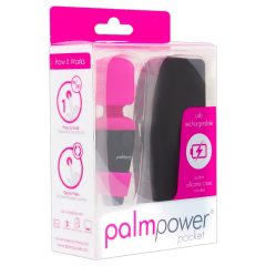   PalmPower Pocket Wand - mini vibratore massaggiatore ricaricabile (rosa-nero)