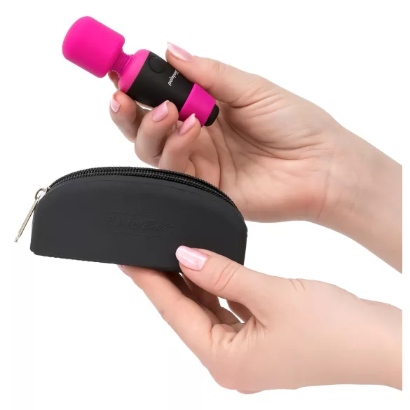PalmPower - mini vibratore massaggiante wand - rosa/nero