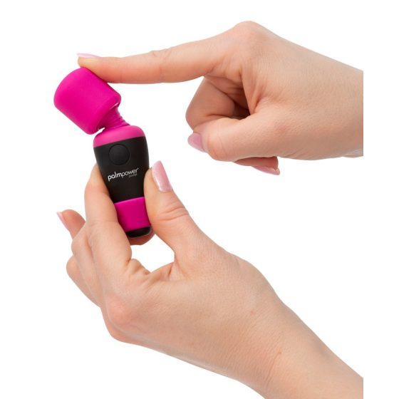 Vibratore Massaggiante Compatto PalmPower Pocket con Custodia e Ricarica USB (Rosa-Nero)