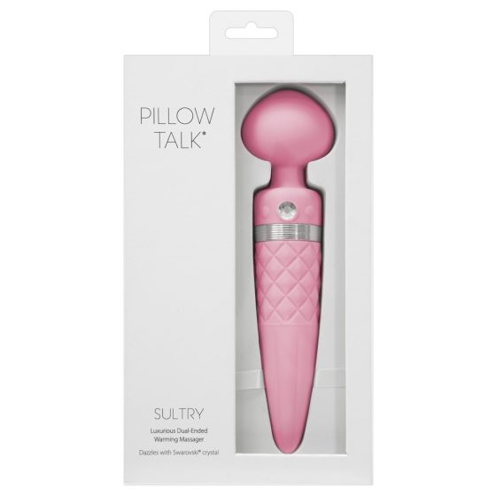 Vibratore massaggiante Pillow Talk Sultry con riscaldamento e doppio motore (rosa)