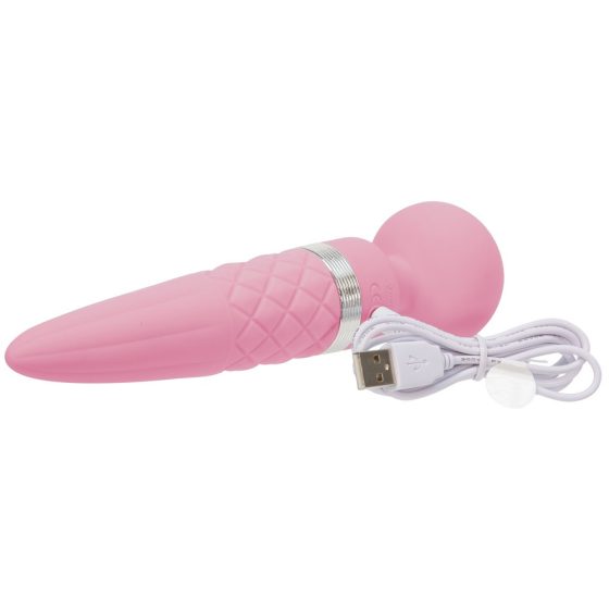 Vibratore massaggiante Pillow Talk Sultry con riscaldamento e doppio motore (rosa)