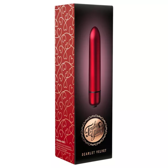 Scarlet Velvet - mini vibratore a forma di rossetto - 10 modalità - rosso