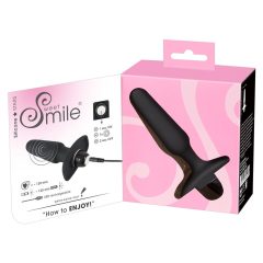   Plug Anale SMILE - Vibratore Anale Ricaricabile in Silicone (Nero)