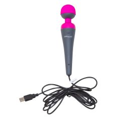   Vibratore Massaggio PalmPower - USB con Powerbank da 2600mAh (rosa-grigio)