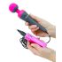PalmPower Wand - Massaggiatore Vibrante con Powerbank (rosa-grigio)