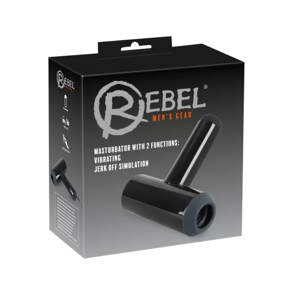 Rebel - masturbatore automatico vibrante ricaricabile movimento su e giù nero