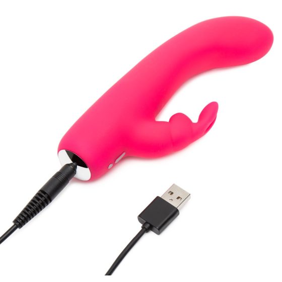 Mini Vibratore Impermeabile con Stimolatore Clitorideo Ricaricabile Happyrabbit (rosa)