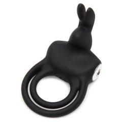   Anello per Pene e Testicoli con Vibrazione e Stimolatore Clitorideo Happyrabbit (Impermeabile, Ricaricabile USB, Nero)