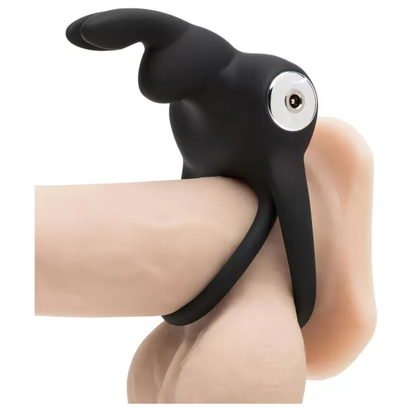 Happyrabbit Cock - anello pene e testicoli impermeabile ricaricabile nero