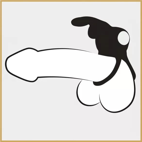 Happyrabbit Cock - anello pene e testicoli impermeabile ricaricabile nero