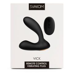   Svakom Vick - vibratore impermeabile per prostata e punto G (nero)