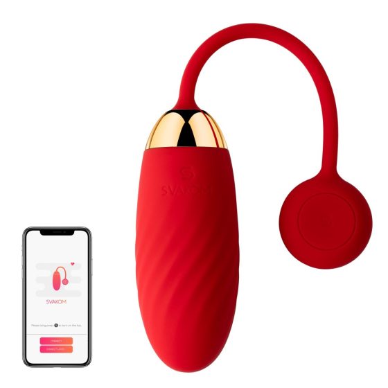 Uovo vibrante Ella di Svakom - controllabile tramite smartphone (rosso)