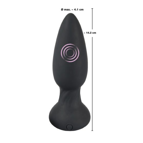 Vibratore Anale Nero Black Velvet con Telecomando e Batteria Ricaricabile