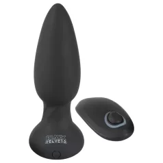Black Velvets - vibratore anale rotante con perle - nero