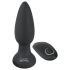 Black Velvets - vibratore anale nero con perle rotanti