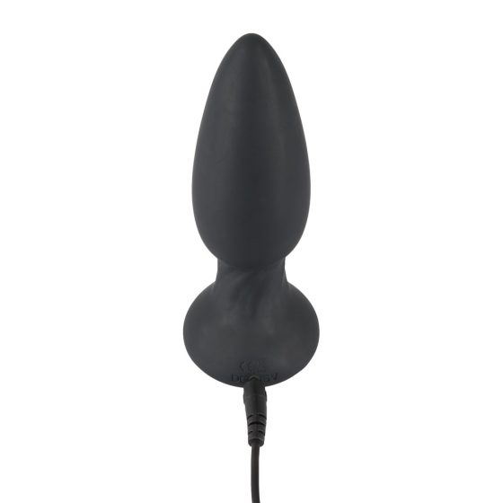Velluto Nero - vibratore anale rotante con perle e radiocontrollo, ricaricabile