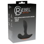   Vibratore anale nero riscaldante e ricaricabile con radio telecomando - Rebel