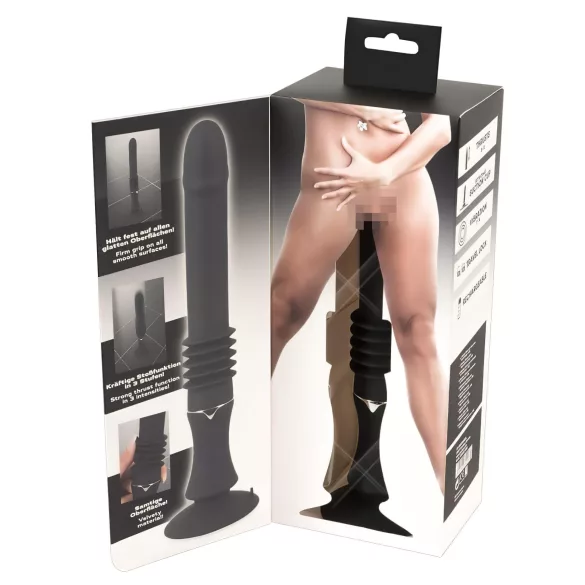 You2Toys - macchina del sesso - vibratore spingente con ventosa - nero