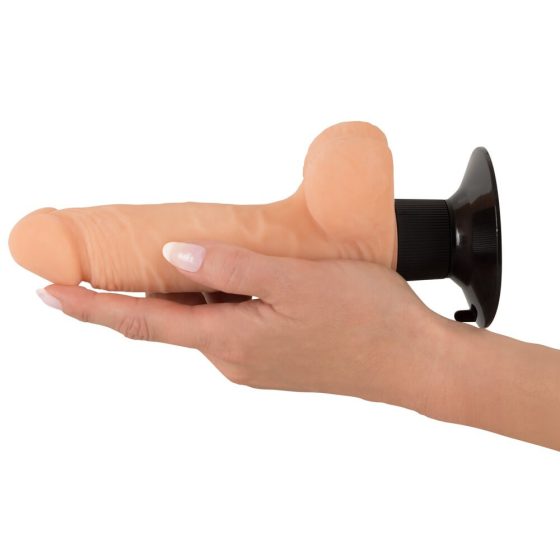 Vibratore Realistico Nature Skin M con Testicoli e Ventosa