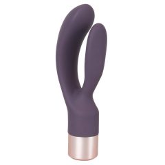   Vibratore Elegante Doppio di You2Toys - Ricaricabile con Stimolatore Clitorideo (color viola scuro)