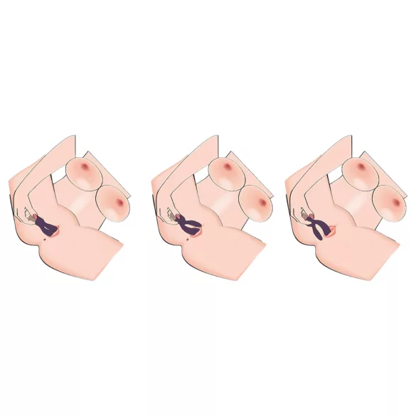 You2Toys Elegant Double - vibratore rabbit ricaricabile - silicone viola